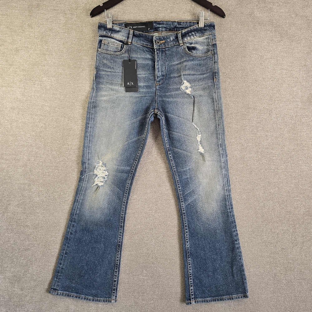 Armani Exchange AX Jeans Womens 27 (30x27 Actual) Bootcut NEW Distress (F91)